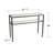 42'' Glass Top Console Table