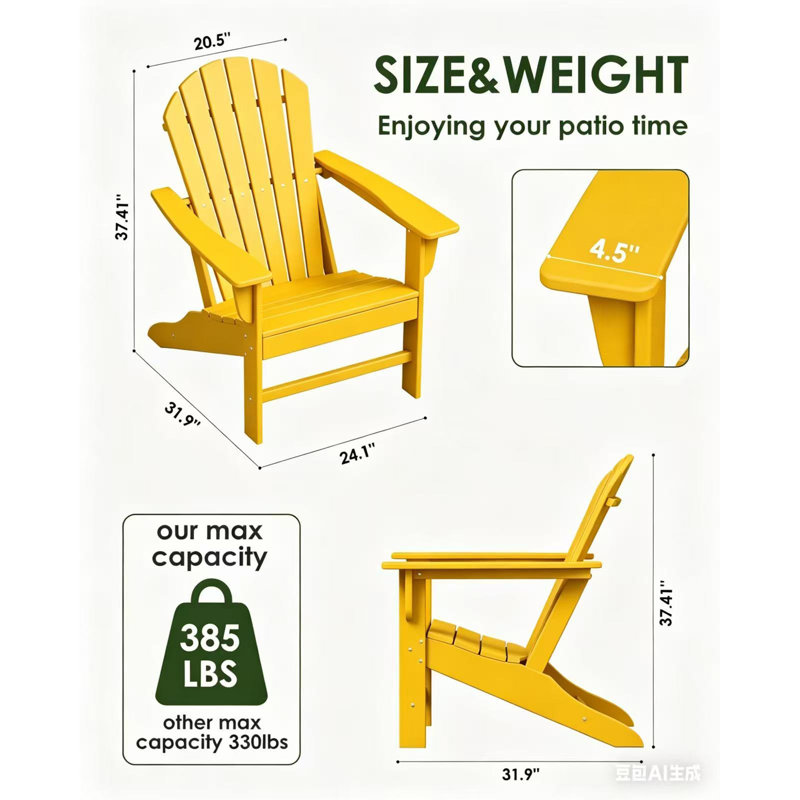 Arneson Outdoor Adirondack Chair, Gray
