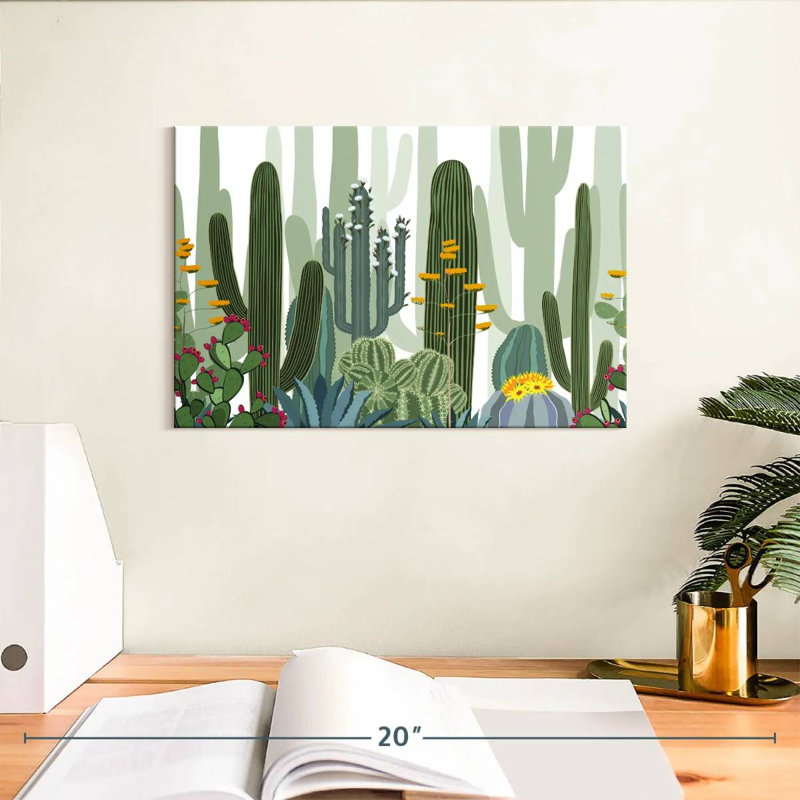 Harnek Desert Cactus Pattern, 8" H x 12" W