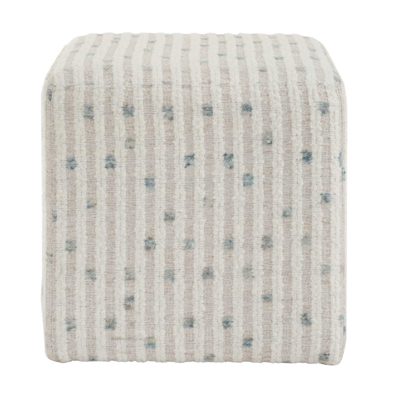 Repose-pieds en chenille Uttermost Joie White