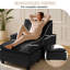 Fauteuil rembourré en velours côtelé de 105 cm de large avec repose-pieds-285053690
