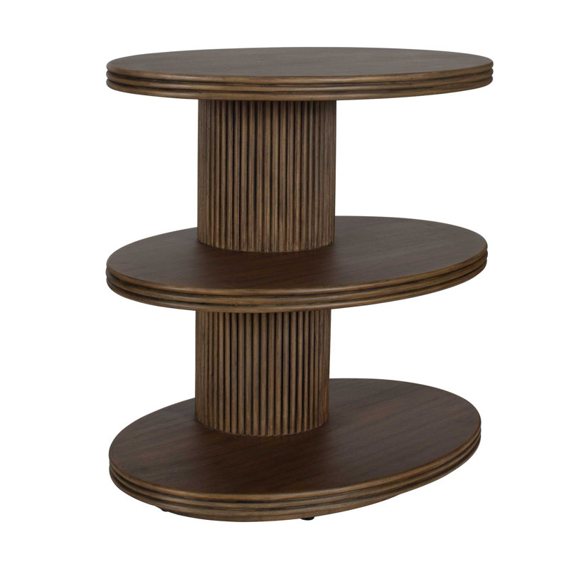 Uttermost Top Tier Oval Walnut Side Table