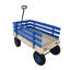 Remorque robuste en bois massif pour enfants avec rails latéraux amovibles et roues tout-terrain pour le jeu en plein air, le jardinage, la plage et le camping.-126823884