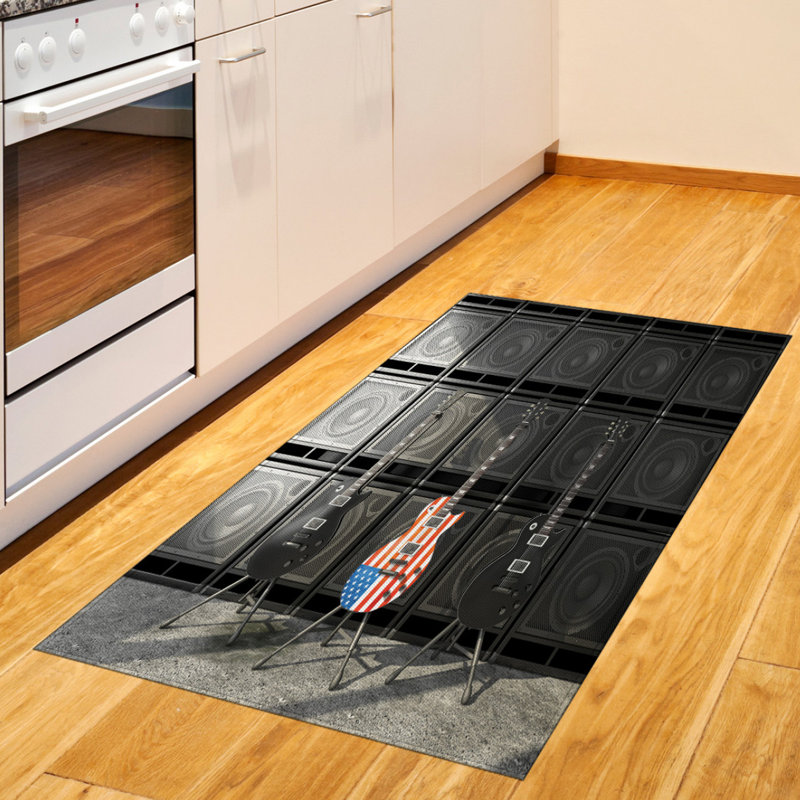 Music High Density Long Fiber Poly Threads Decorative Area Rug Carpet, Rectangle 2'7" x 5'