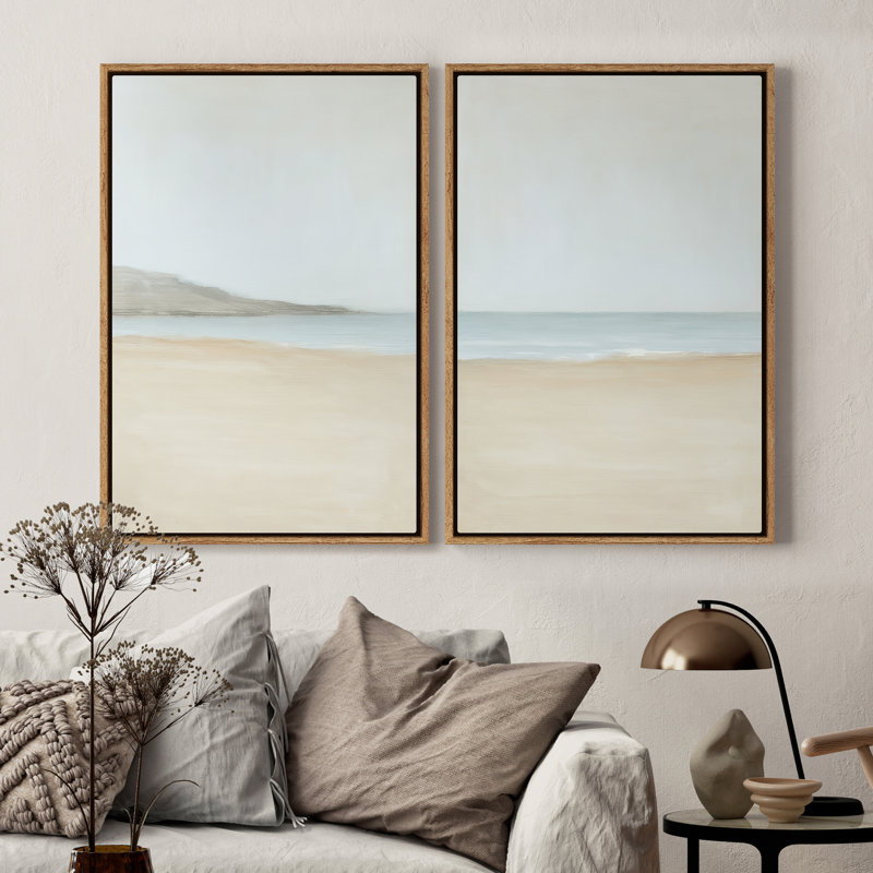 Art mural encadré sur toile, rétro muraux abstraits pour chambre à coucher, Naturel, H 24 po x l 16 po