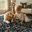 Tapis lavable à motif floral Kaldi-13670166-19868458