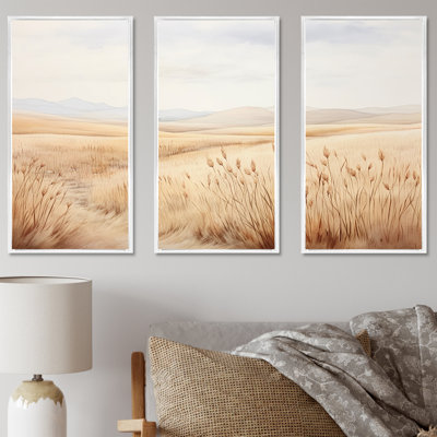 Ensemble de décoration murale Prairie Peacefulness Meadows IV - Prairies