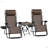 Zero Gravity Chair Set With Side Table, Folding Reclining Chair With Cupholders & Pillows-516935876