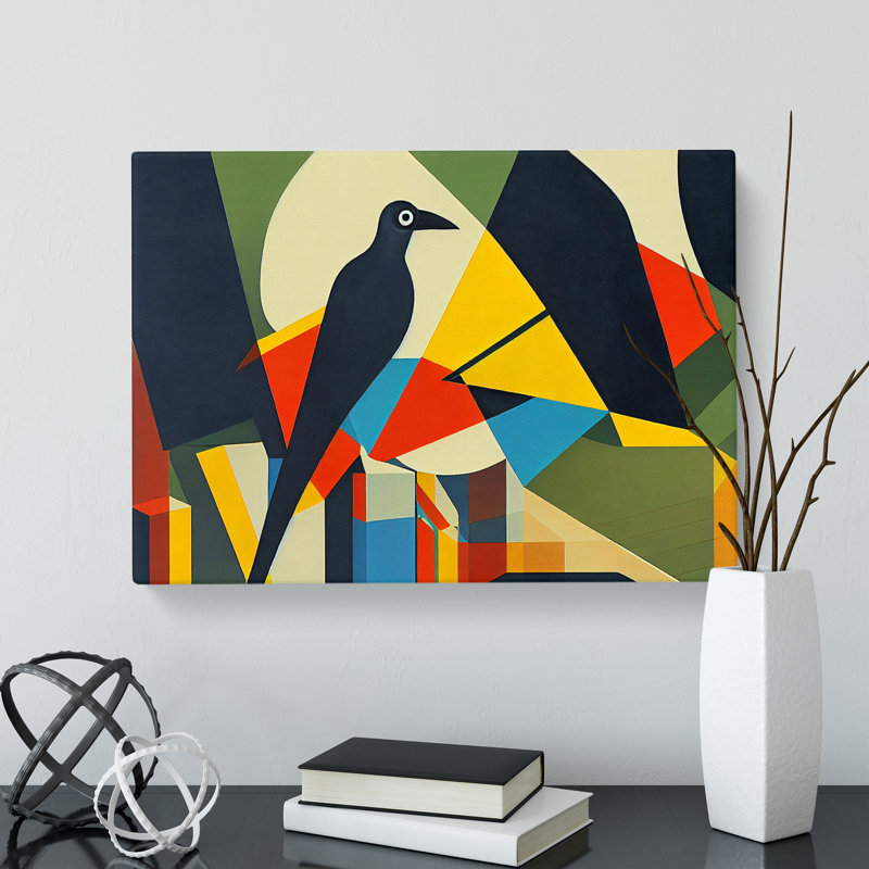 Idyllic Abstract Bird - Wrapped Canvas, 35cm H x 50cm W x 3cm D