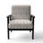 Cream Ethnic Pattern - Velvet Upholstered Patterned Accent Arm Chair