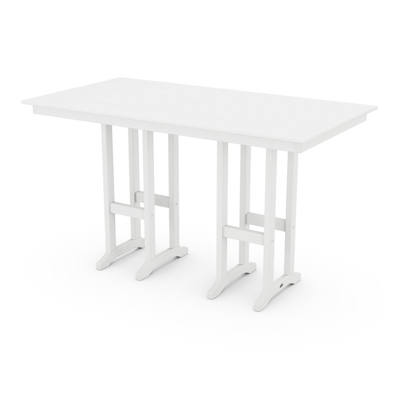 Table de salle à manger Farmhouse 37 "x 72", Blanc, H 29,06 po x l 37,72 po x L 72 po