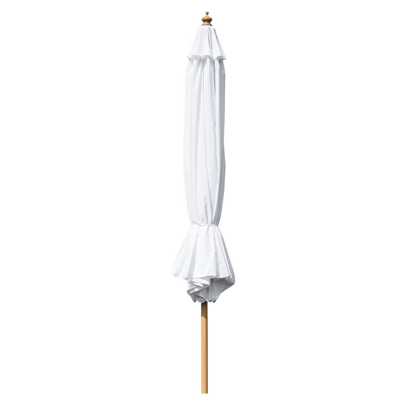 Grand porte-poulie en bois de hêtre massif de luxe de 13 pi Manske Organic pour hôtellerie, salon Vineyard Estate, spa bien-être - forêt classique, blanc minimaliste