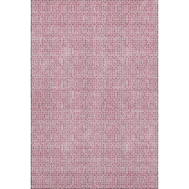 Premium Machine Washable Prisco Blush Rug, Rectangle 3' x 5'