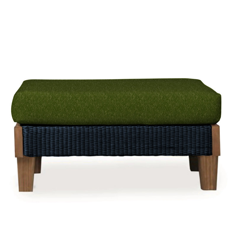 Catalina Outdoor Ottoman, Sailcloth Seagull, Ebony
