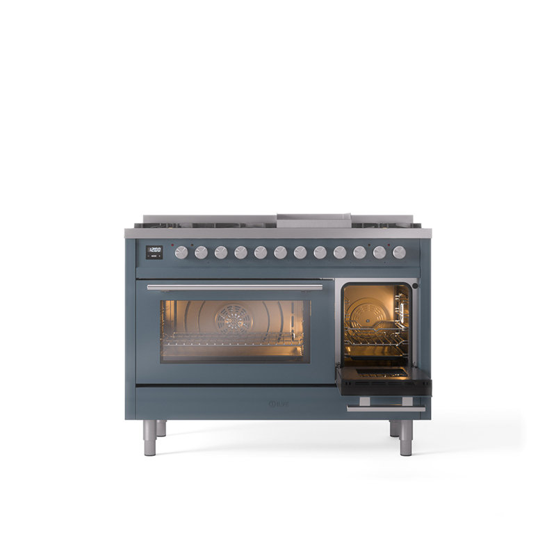 ILVE Professional Plus II 48 Dual Fuel Range , Blue/Gray, Natural Gas