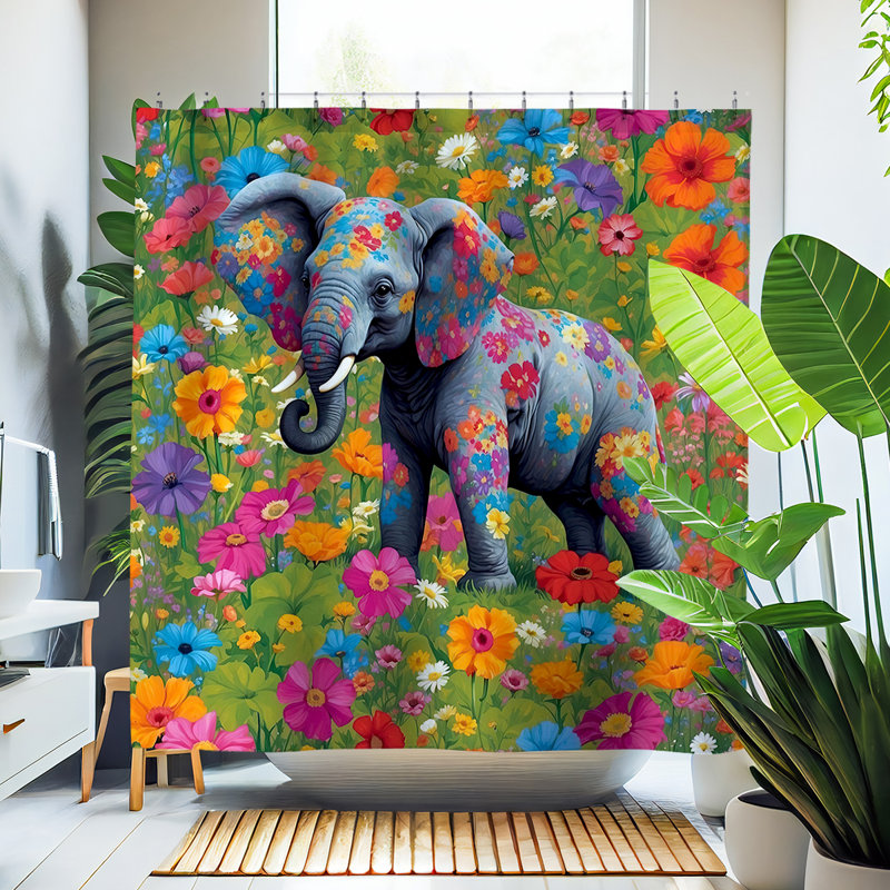 Rideau de douche Riro Elephant
