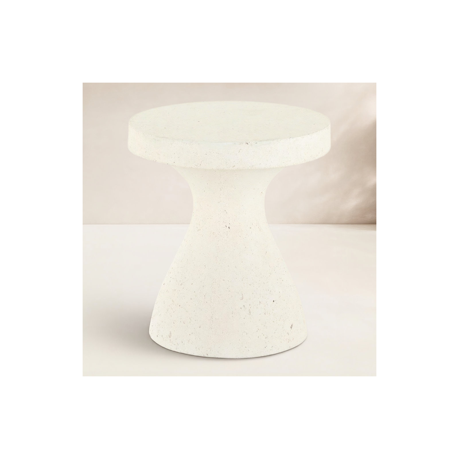 Dodger Concrete Side Table, Textured White