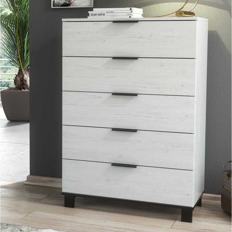 Areta 80cm W 5 - Drawer Chest of Drawers