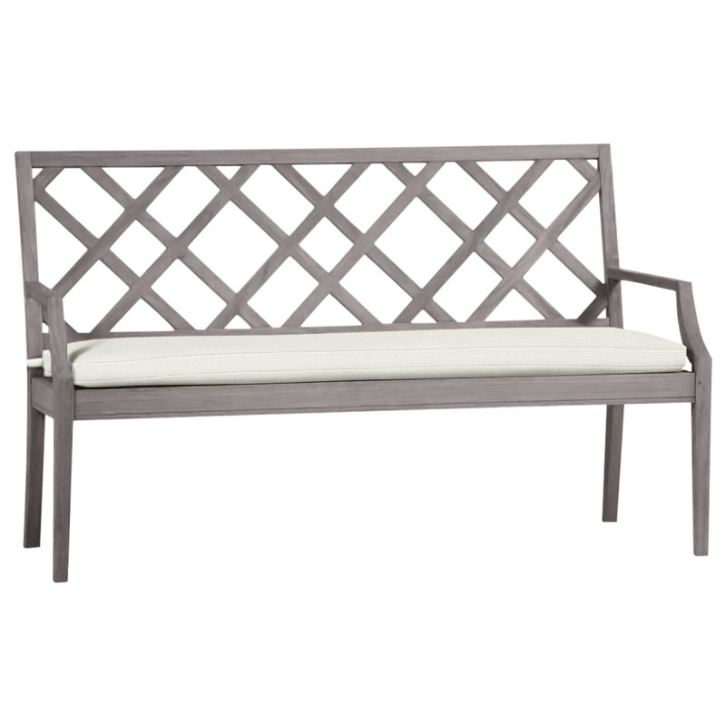 Banc 60 po Haley Teak - Huître, Huître teck, Blanc naturel, Pas de soudure