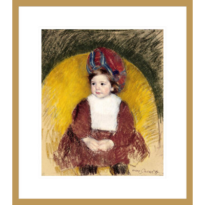 Margot dans un costume rouge foncé par Mary Cassatt