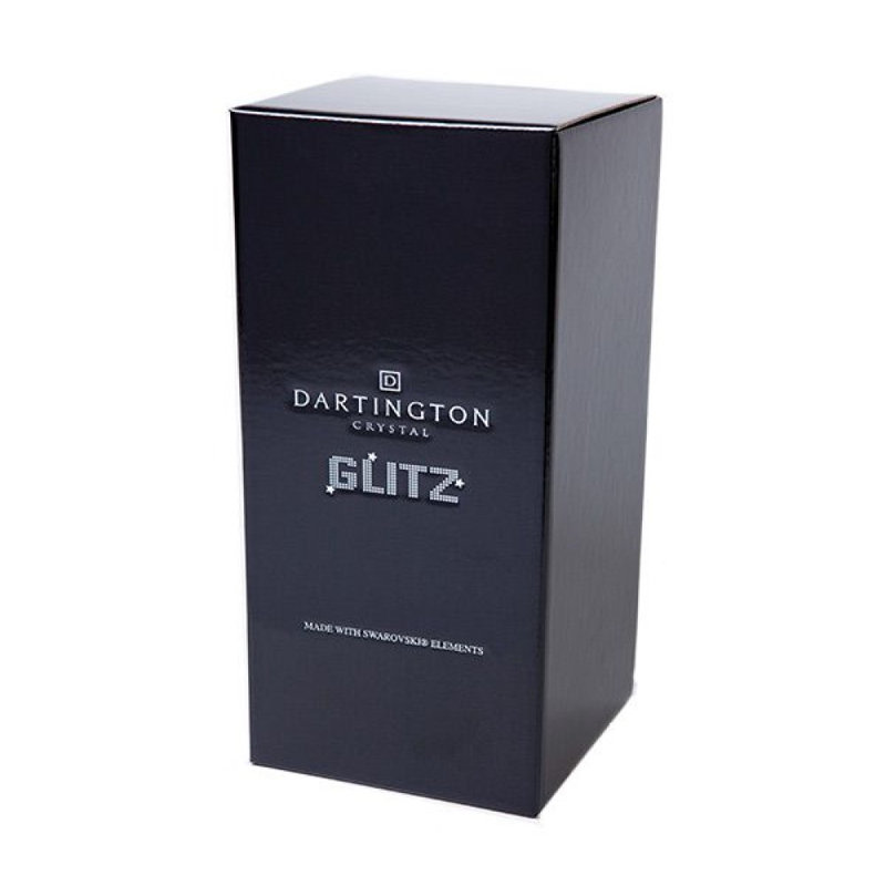 Dartington Crystal Glitz Table Vase, 30cm H x 12.9cm W x 12.9cm D