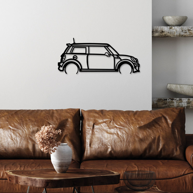 Elegant Decorative Metal Wall Accessory, Black Finish, 28.7 x 13.0 inches | 100% Metal, Thickness: 0.06 inches | Lightweight at 1.1 lbs | Perfect for Living Room & Office Decor, Durable & Stylish Design