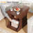 Solid Wood End Table with Shelves