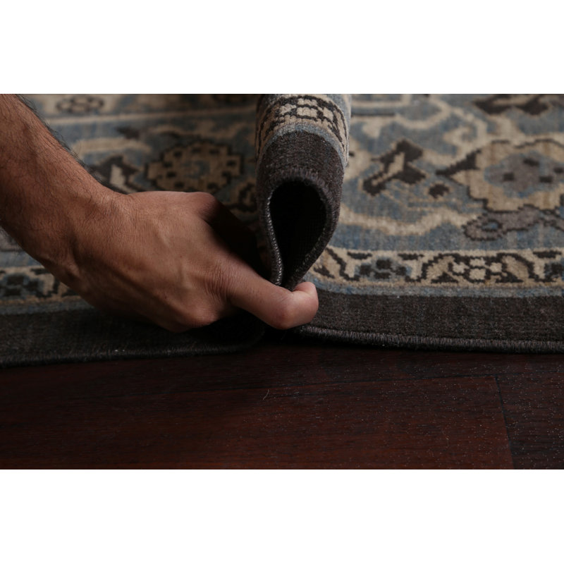 Tapis oriental gris anthracite / beige / gris en laine