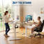 Bureau d'ordinateur ergonomique à hauteur réglable électrique pour bureau à domicile grand 59 x 35 59 pouces