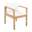 Chaises de salle à manger d'extérieur modernes en bois d'acacia avec coussins Fere-124871873