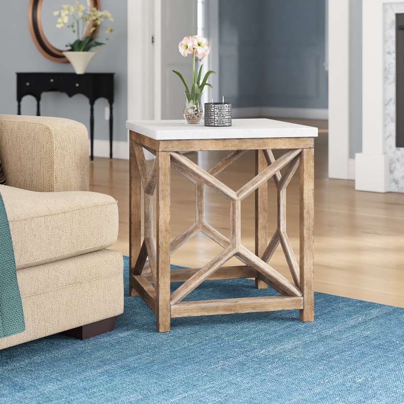 Charma Stone Top End Table