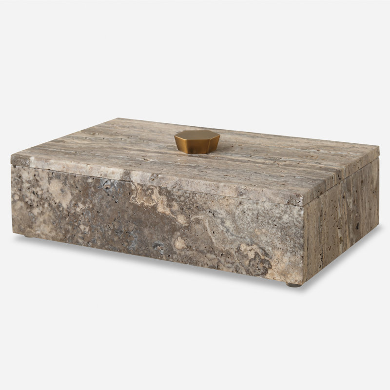 Brayden Studio® Ciske Travertine Stone Box