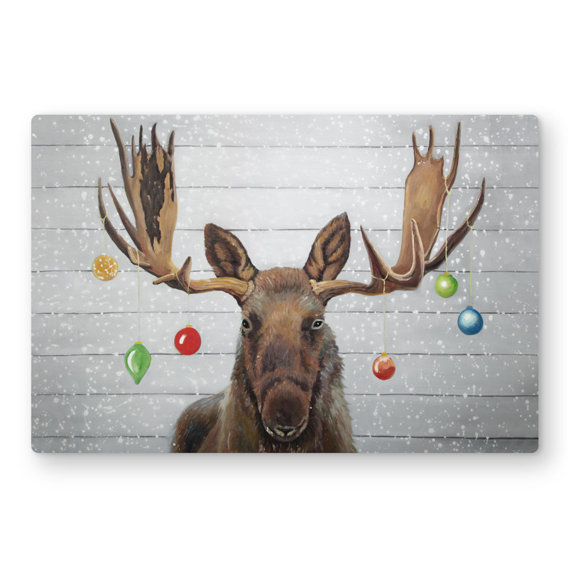 Moose Has | Deer Animals Metal Print Decor, 12" H x 18" W
