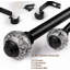 80cm Straight Tension Shower Curtain Pole & Hook Set-947365194