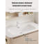Meuble-lavabo en métal de style crème avec lavabo en céramique intégré
