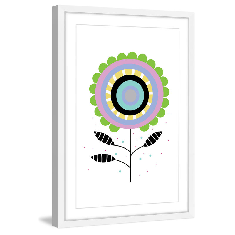 «Circle Flower» par Katarina Snygg, reproduction encadrée, H 36 po x l 24 po x P 1,5 po
