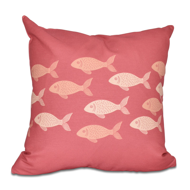Housse et insert de coussin de plage Beach, H 16 po x l 16 po, Corail