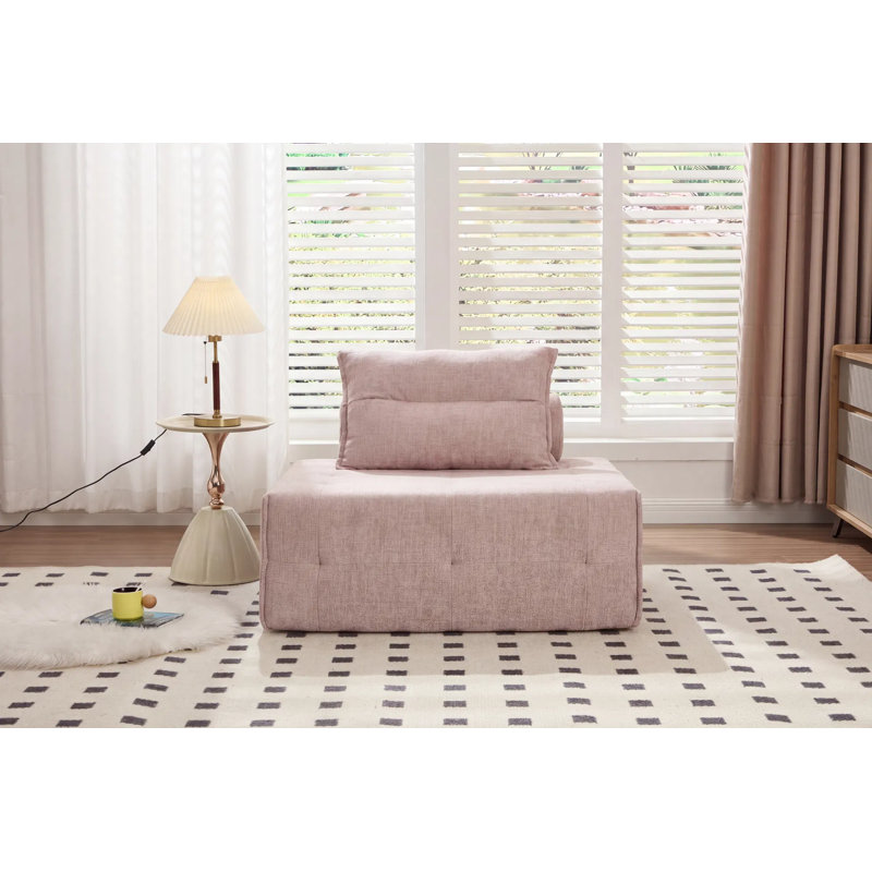 Canapé modulaire à assise profonde de taille standard - Dossier réglable et tissu chenille - Emballage comprimé - Pour le salon / la chambre / le salon