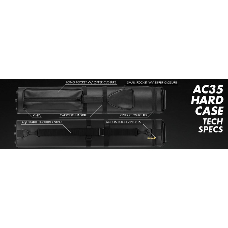 3/5 Hard Pool Cue Case, Black