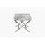 Tabouret en cuir de vache et acier inoxydable Safari