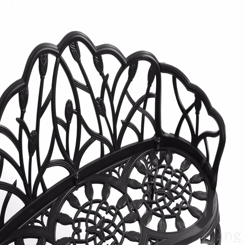 Banc en fonte d'aluminium, Noir