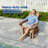 Smooth Motion Glider Adirondack Chair, 3-Position Adjustable Outdoor Chair, HDPE Easy Assembly & Ergonomic Back Support for Patio-126056218