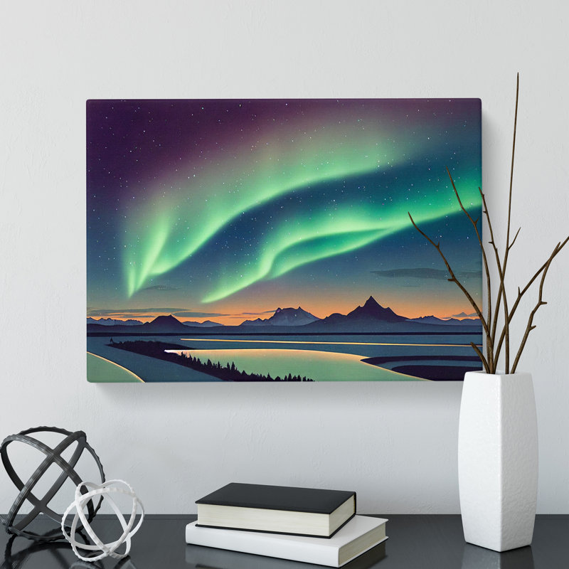 Fearless Northern Lights - Wrapped Canvas, 50cm H x 76cm W x 3cm D