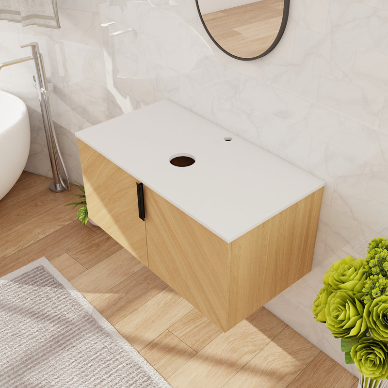 Base de meuble-lavabo mural 36 "avec 2 portes, 36"