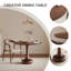 Ensemble de table de salle à manger et de chaises 35,43 po en bois massif brun-266647160
