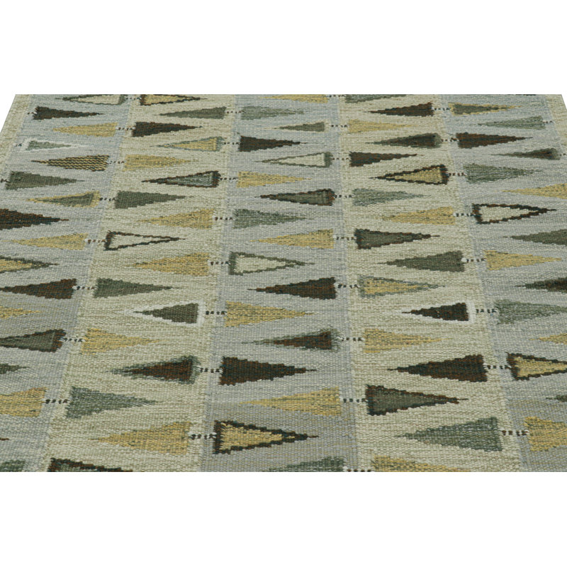Scandinavian Wool Geometric Area Rug, Rectangle 6' x 9'