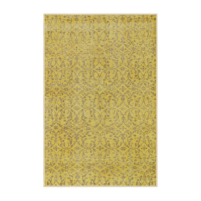 Tapis de zone jaune contemporaine