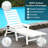 Hdpe Outdoor Chaise Lounge Chair With 4-position Adjustable Backrest, Pool Lounge Chair Supports Up To 400 Lbs For Patio Poolside Deck Beach Backyard-1892399647