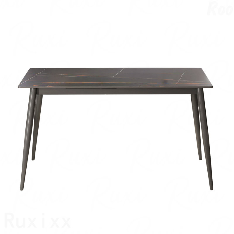 Table de salle à manger rectangulaire moderne 55,12 po 55 pi, Noir, H 29,53 po x L 55,12 po x l 31,5 po