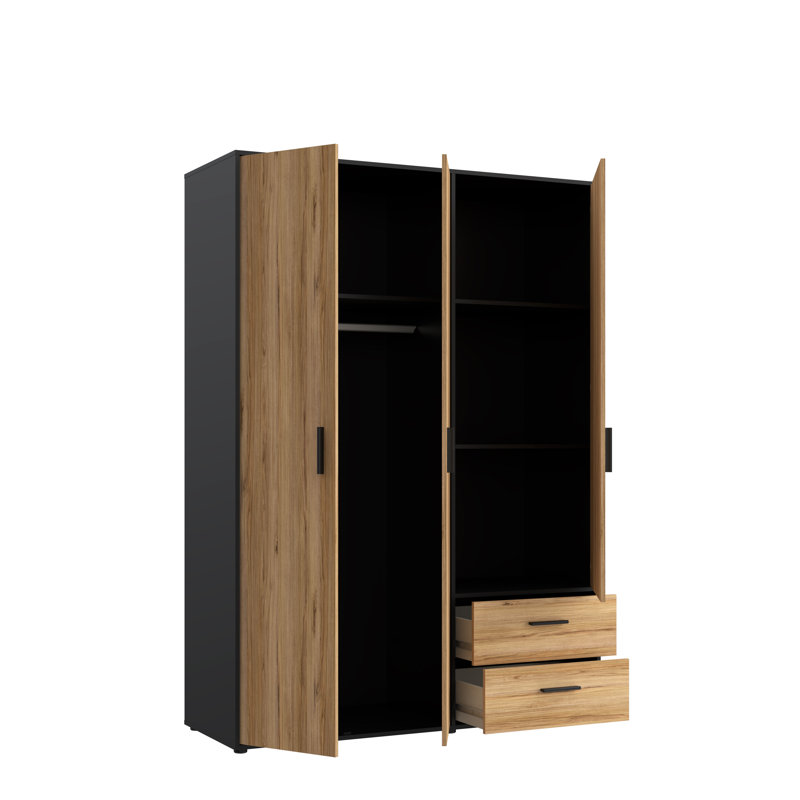 Laur 3 Door Manufactured Wood Wardrobe